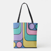 Streamline Moderne Retro Style Geometric Design Tasche (Rückseite)