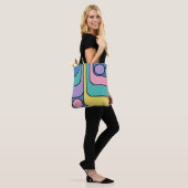 Streamline Moderne Retro Style Geometric Design Tasche (Am Model)
