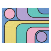 Streamline Moderne Retro Style Geometric Design Tischdecke (Vorderseite (Horizontal))