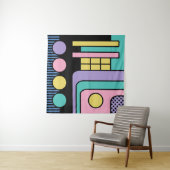 Streamline Moderne Retro Style Geometric Design Wandteppich (Beispiel)