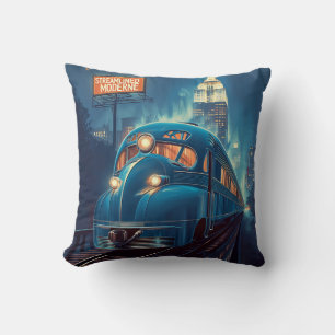 Streamline-Moderne   Vintage New York Express Kissen