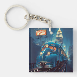 Streamline-Moderne   Vintage New York Express Schlüsselanhänger