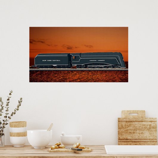 Streamlines Dampflokomotive Poster (Küche)