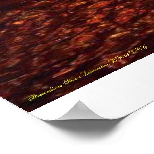 Streamlines Dampflokomotive Poster (Ecke)