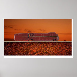 Streamlines Dampflokomotive Poster