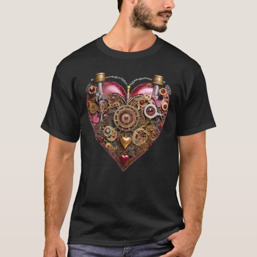 Streampunk Heart Ruby Valentine T-Shirt (Vorderseite)