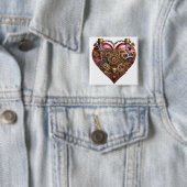 Streampunk-Herz-Rubin-Valentinstag Button (Beispiel)