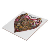 Streampunk-Herz-Rubin-Valentinstag Fliese (Seite)