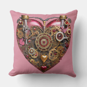 Streampunk-Herz-Rubin-Valentinstag Kissen