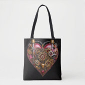 Streampunk-Herz-Rubin-Valentinstag Tasche (Vorderseite)