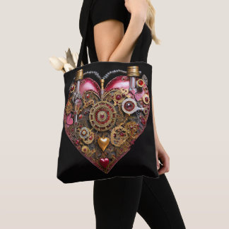 Streampunk-Herz-Rubin-Valentinstag Tasche