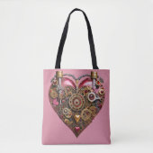 Streampunk-Herz-Rubin-Valentinstag Tasche (Vorderseite)