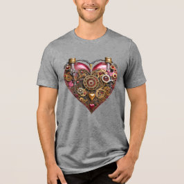 Streampunk-Herz-Rubin-Valentinstag Tri-Blend Shirt