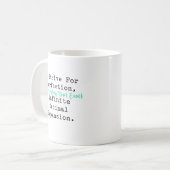 Strebe nach Perfektion Unendliche Dezimal-Mathemat Kaffeetasse (Vorderseite Links)