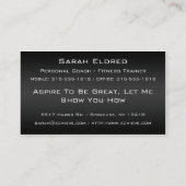 Streben inspirierend glatte metallische visitenkarte (Rückseite)