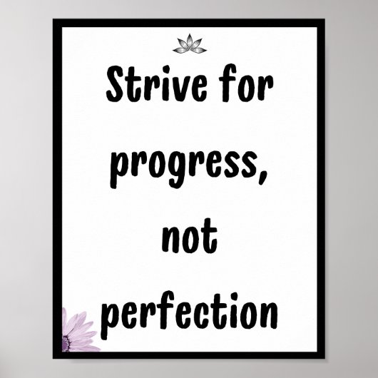 Streben nach Fortschritt, nicht nach Perfektion, Z Poster (Vorne)