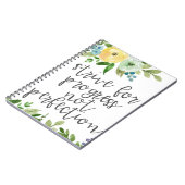 Streben nach Fortschritt nicht Perfection Bloral-N Notizblock (Linke Seite)