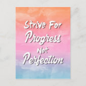 Streben nach Fortschritt nicht perfekt - Angebot Postkarte (Vorderseite)