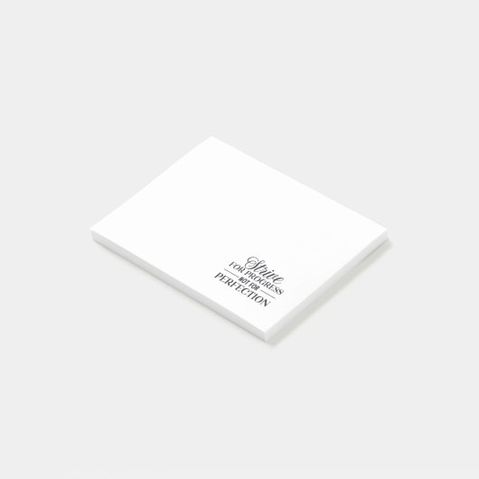 Streben nach Fortschritt nicht perfekt Post-it Klebezettel (angewinkelt)