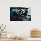 Streben nach Fortschritt nicht perfekt Poster (Küche)