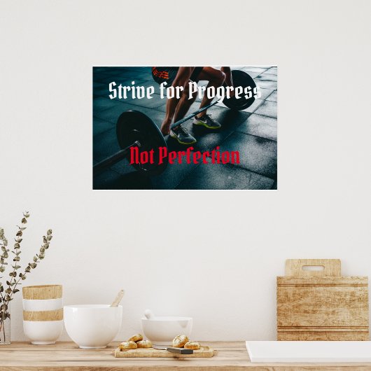 Streben nach Fortschritt nicht perfekt Poster (Küche)