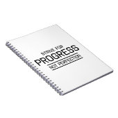 Streben Sie Fortschritts-nicht Perfektion an Notizblock (Rechte Seite)