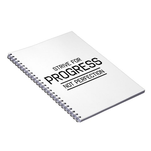 Streben Sie Fortschritts-nicht Perfektion an Notizblock (Rechte Seite)