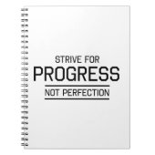 Streben Sie Fortschritts-nicht Perfektion an Notizblock (Vorderseite)