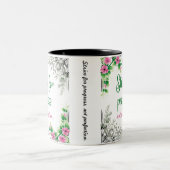 Streben Sie nach Fortschritt, nicht nach Perfektio Zweifarbige Tasse (Mittel)