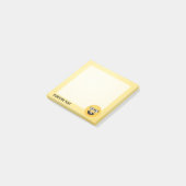 Streber Gesicht Post-it Klebezettel (angewinkelt)