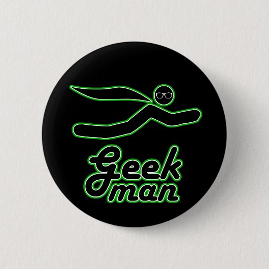 Streber Mann Button (Vorderseite)