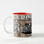 ***STRECKE 66 TASSE*** LEGENDÄRE HIGHWAY ZWEIFARBIGE TASSE (Links)