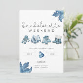 Strecke Apres Ski Bacheloretto Einladung (Stehend Vorderseite)