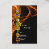 STRECKE ASCLEPIUS,7 CHAKRAS YOGA LOTUS POSE Orange Visitenkarte (Vorderseite)