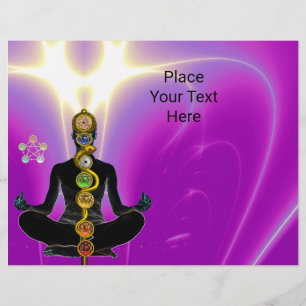 STRECKE ASCLEPIUS,7 CHAKRAS YOGA LOTUS POSE Rosa Flyer