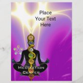 STRECKE ASCLEPIUS,7 CHAKRAS YOGA LOTUS POSE Rosa Flyer (Hinten)