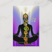 STRECKE ASCLEPIUS,7 CHAKRAS YOGA LOTUS POSE Rosa Visitenkarte (Rückseite)