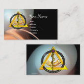 STRECKE DER ASCLEPIUS-DENTISTLEISTUNG VISITENKARTE (Vorne/Hinten)