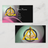 STRECKE DER ASCLEPIUS-DENTISTLEISTUNG VISITENKARTE (Vorne/Hinten)