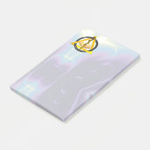 STRECKE DES ASCLEPIUS DENTIST DENTISTRY SYMBOL Blu Post-it Klebezettel (angewinkelt)