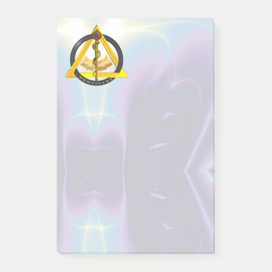 STRECKE DES ASCLEPIUS DENTIST DENTISTRY SYMBOL Blu Post-it Klebezettel (Vorderseite)