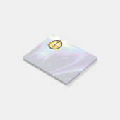 STRECKE DES ASCLEPIUS DENTIST DENTISTRY SYMBOL Blu Post-it Klebezettel (angewinkelt)