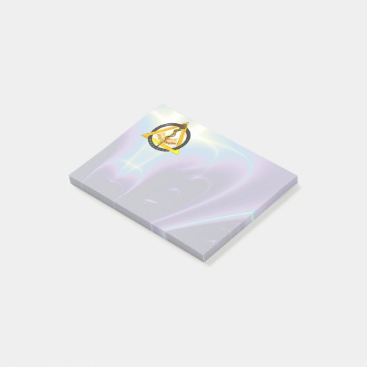 STRECKE DES ASCLEPIUS DENTIST DENTISTRY SYMBOL Blu Post-it Klebezettel (angewinkelt)