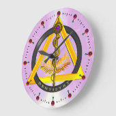 STRECKE DES ASCLEPIUS DENTIST DENTISTRY-SYMBOL,Lil Große Wanduhr (Winkel)