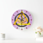 STRECKE DES ASCLEPIUS DENTIST DENTISTRY-SYMBOL,Lil Große Wanduhr (Zuhause)