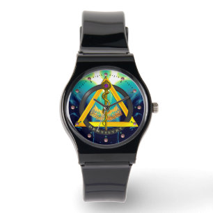 STRECKE DES ASCLEPIUS-ZAHNSYMBOLS, Aquamarin Armbanduhr