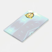 STRECKE DES ASCLEPIUS-ZAHNSYMBOLS, Aquamarin Post-it Klebezettel (angewinkelt)