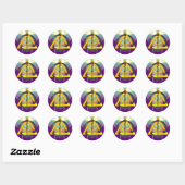 STRECKE DES ASCLEPIUS-ZAHNSYMBOLS RUNDER AUFKLEBER (Blatt)