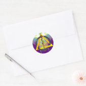 STRECKE DES ASCLEPIUS-ZAHNSYMBOLS RUNDER AUFKLEBER (Umschlag)