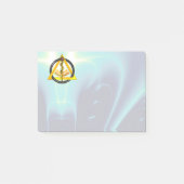 STRECKE DES ASCLEPIUS-ZAHNSYSTEMS Aquamarin Post-it Klebezettel (Vorderseite)